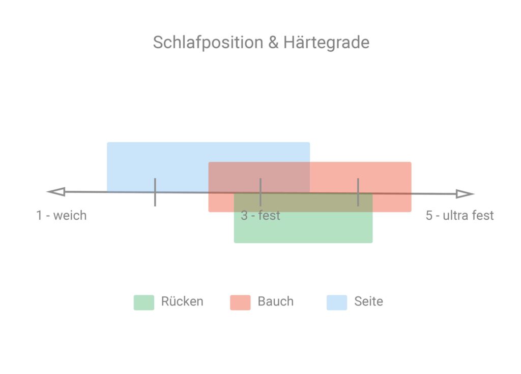 Welcher Härtegrad passt zu deiner Schlafposition?